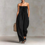 Women's Strapless Wide-Leg Jumpsuit | Boho Summer Style