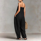 Women's Strapless Wide-Leg Jumpsuit | Boho Summer Style