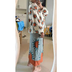 Women's Classic Printed Loose-Fit Parka | Casual Commuter Style Jacket