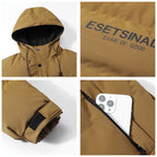 Men's Warm Hooded Puffer Jacket – Windproof Winter Parka Coat