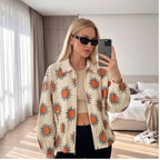 Women's Classic Printed Loose-Fit Parka | Casual Commuter Style Jacket