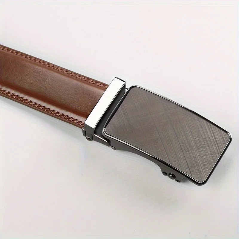 Men's Cowhide Leather Belt | Automatic Buckle