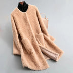 Women's Shearling Fur Coat | Elegant Warm Winter Outerwear