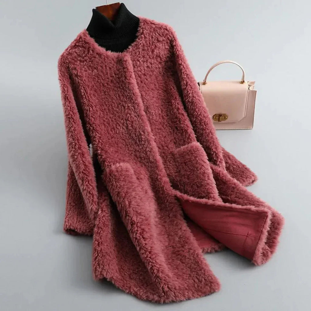 Women's Shearling Fur Coat | Elegant Warm Winter Outerwear