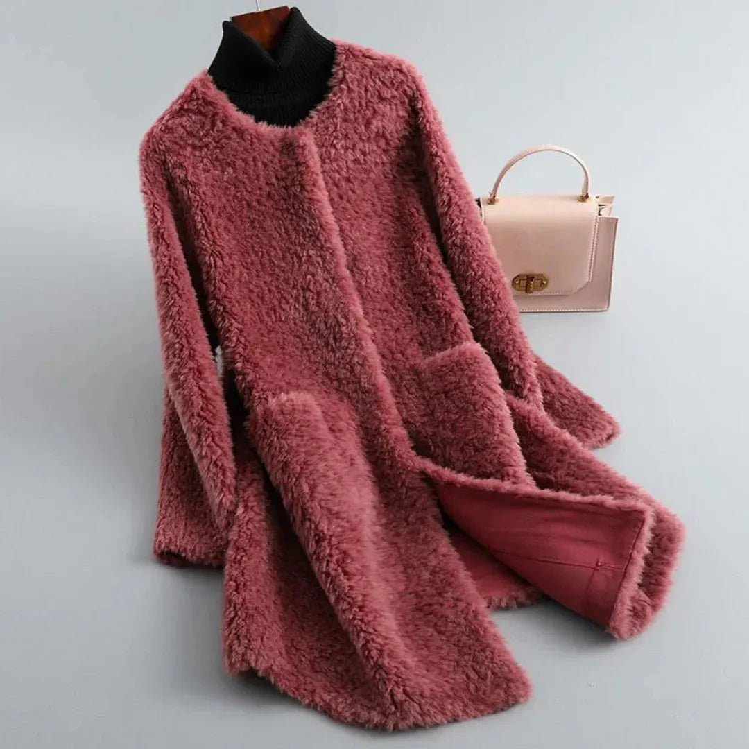 Women's Shearling Fur Coat | Elegant Warm Winter Outerwear