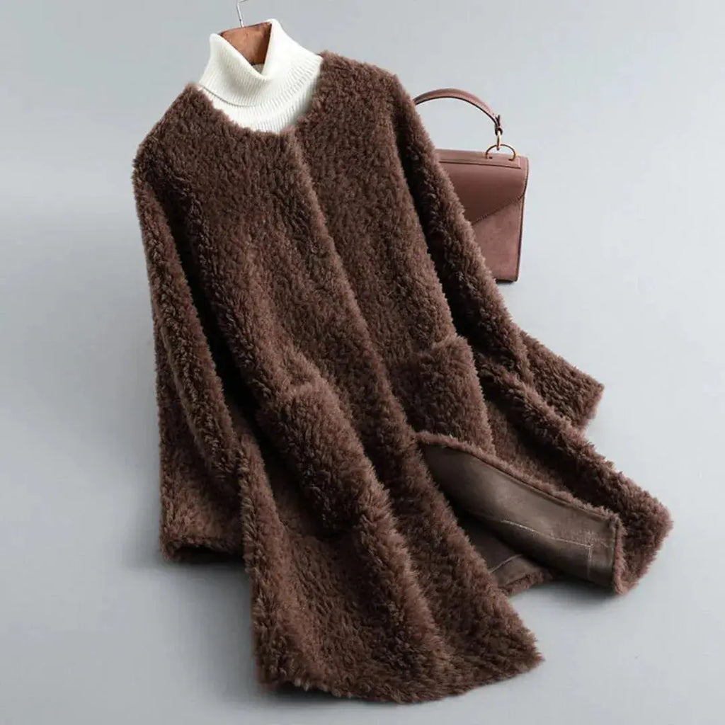 Women's Shearling Fur Coat | Elegant Warm Winter Outerwear