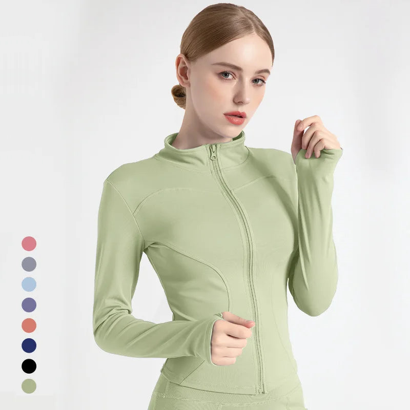 Women's Slim Fit Tracksuit Jacket | Sports Gym Zip Up