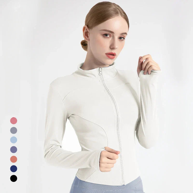 Women's Slim Fit Tracksuit Jacket | Sports Gym Zip Up