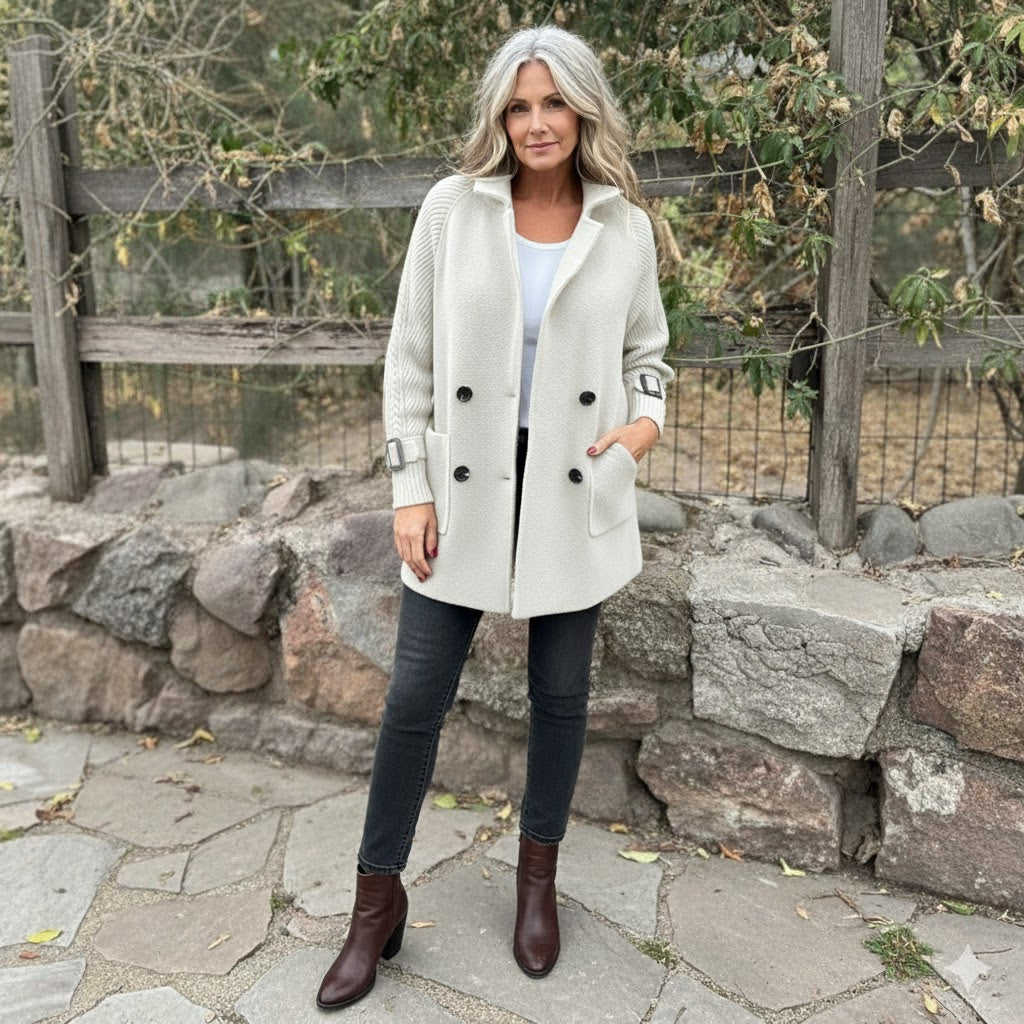 Women's Double-Breasted Coat | Warm & Elegant Outerwear