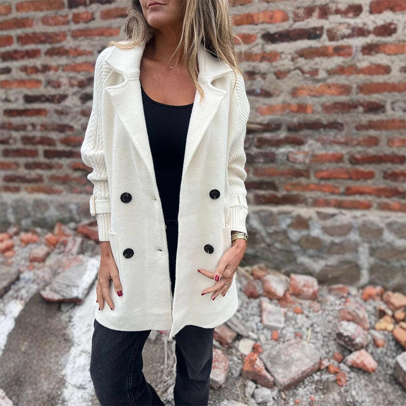 Women's Double-Breasted Coat | Warm & Elegant Outerwear