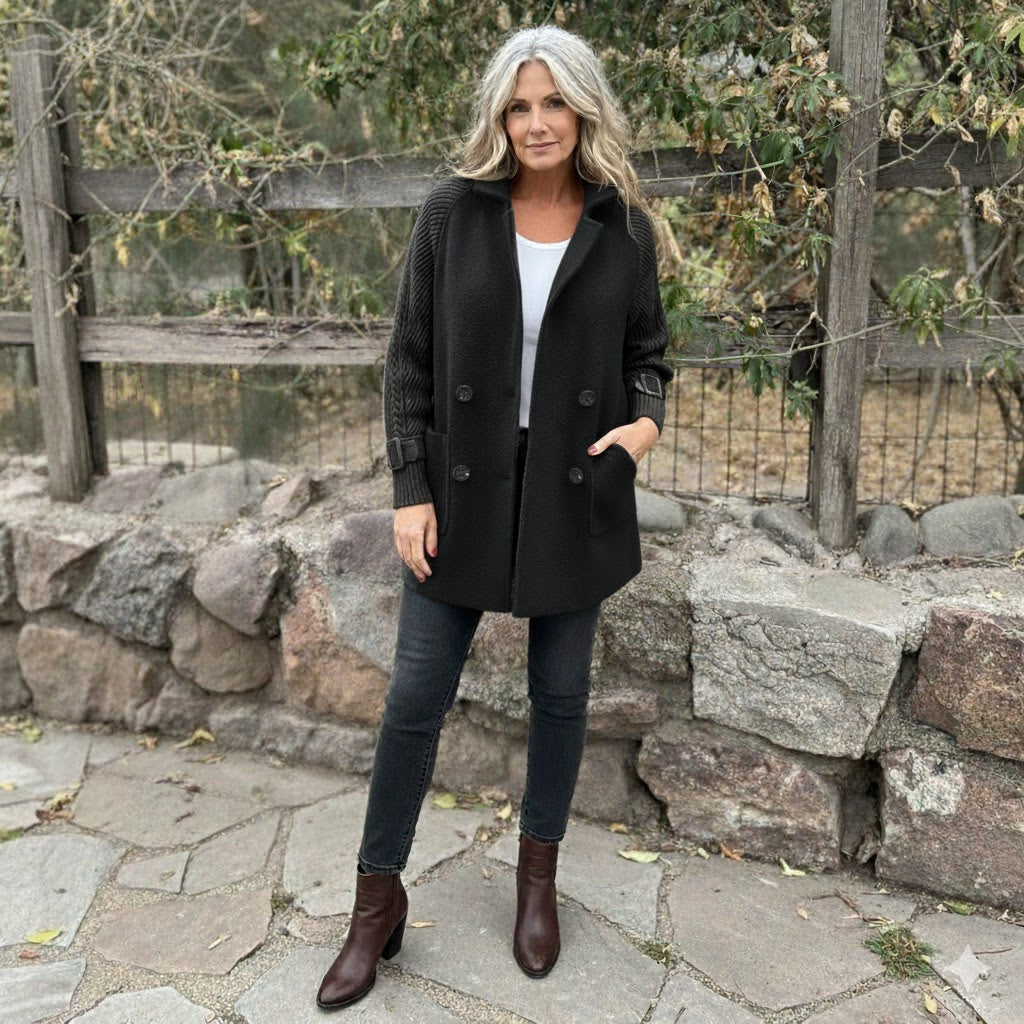 Women's Double-Breasted Coat | Warm & Elegant Outerwear
