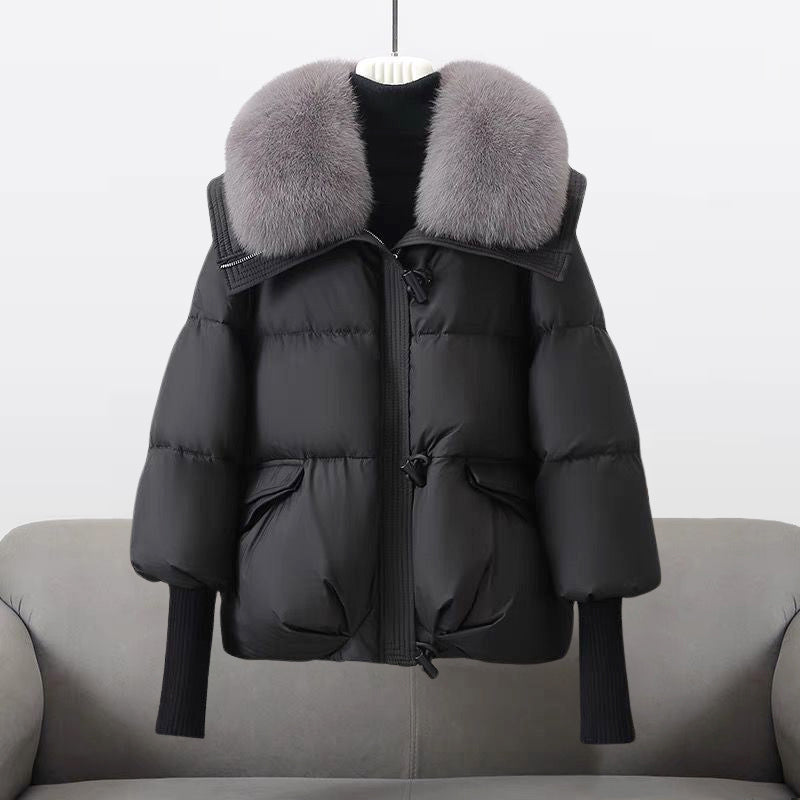 Women's Faux Fur Collar Puffer Jacket | Heavy Winter Coat