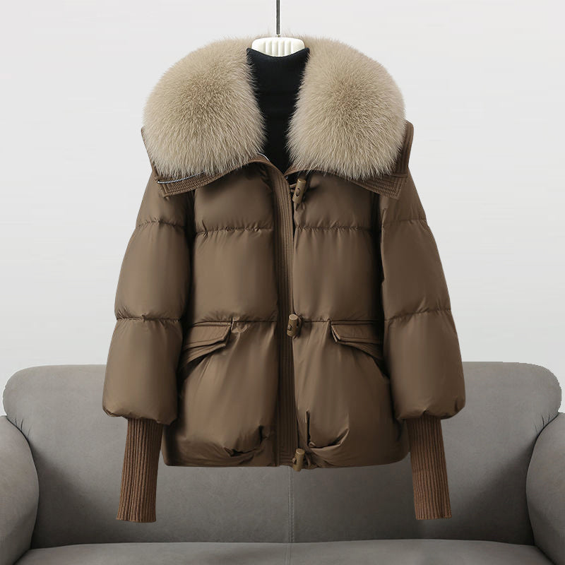 Women's Faux Fur Collar Puffer Jacket | Heavy Winter Coat