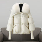 Women's Faux Fur Collar Puffer Jacket | Heavy Winter Coat