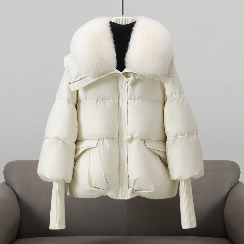 Women's Faux Fur Collar Puffer Jacket | Heavy Winter Coat