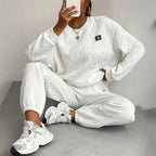 Women’s Textured Cable Knit Lounge Set