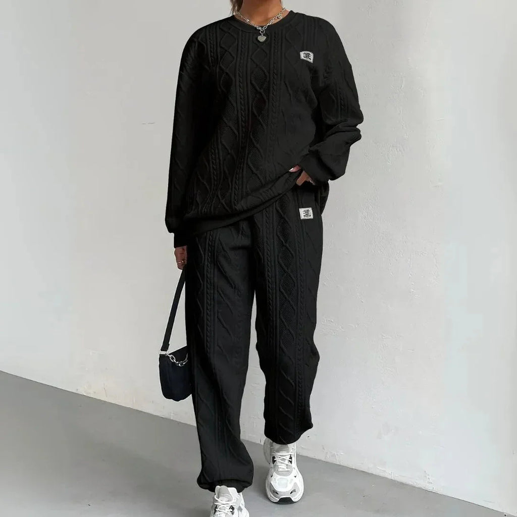 Women’s Textured Cable Knit Lounge Set