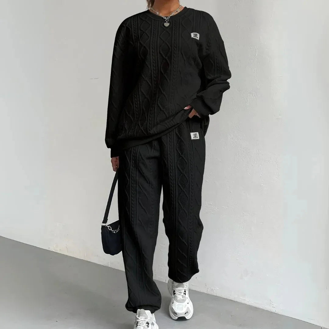 Women’s Textured Cable Knit Lounge Set