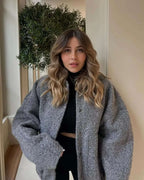 Women's Thermal O-Neck Jacket | Warm Coat