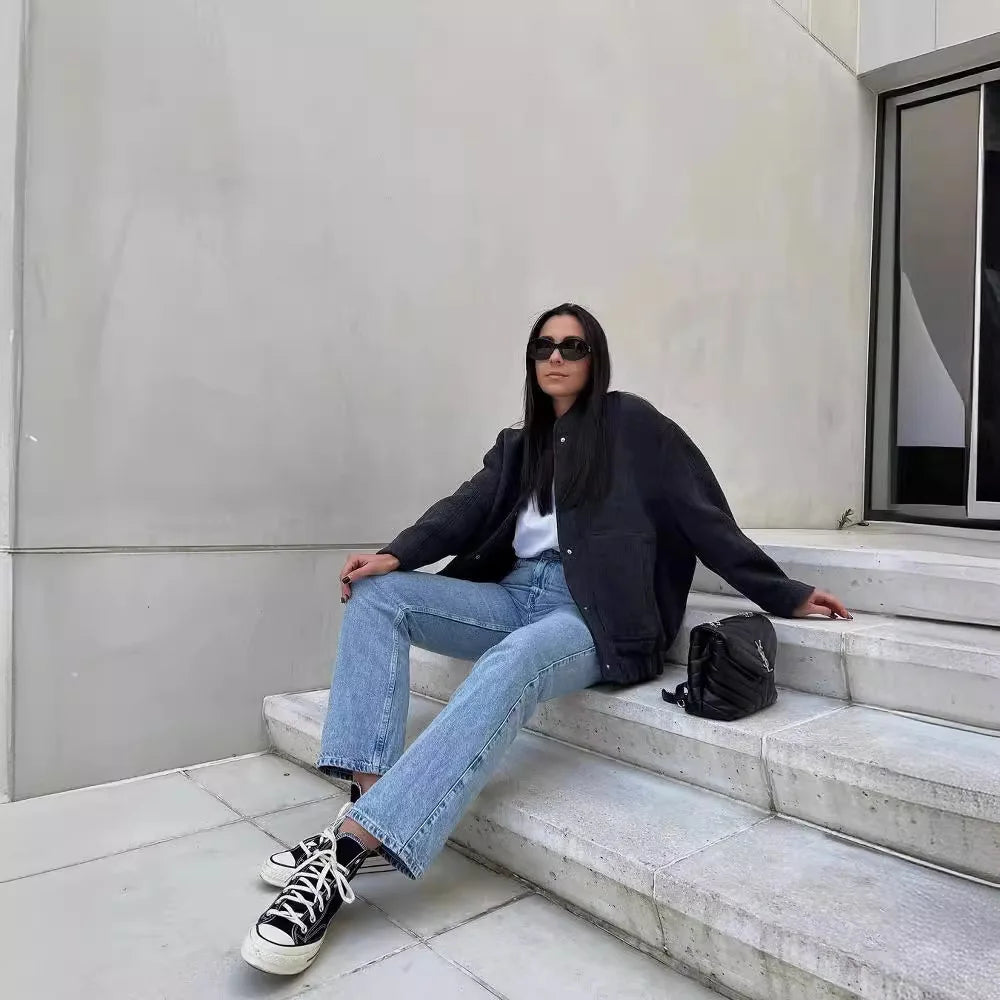 Women's Thermal O-Neck Jacket | Warm Coat