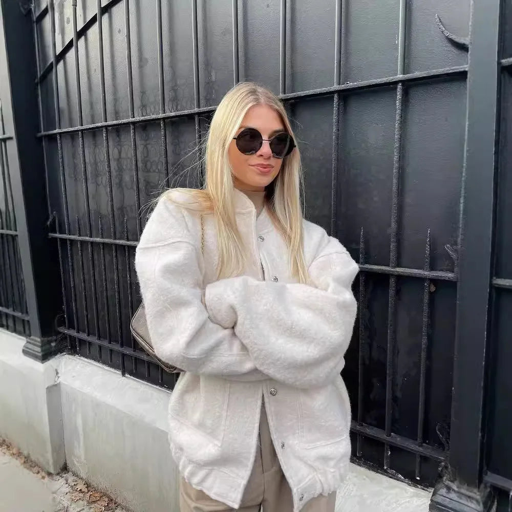 Women's Thermal O-Neck Jacket | Warm Coat