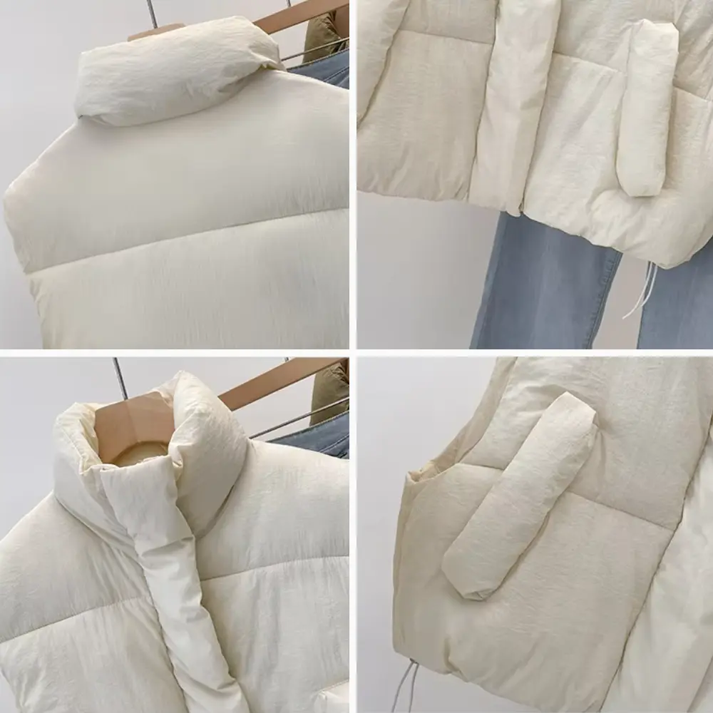 Women's Cropped Puffer Vest | Thick Winter Gilet