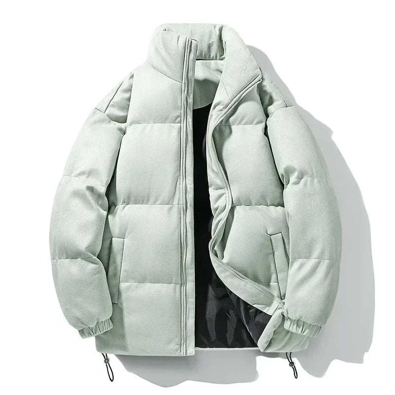 Men's Fleece-Lined Deerskin Velvet Parka | Winter Jacket