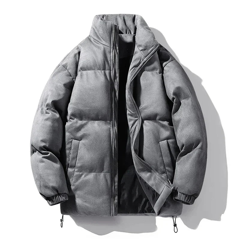 Men's Fleece-Lined Deerskin Velvet Parka | Winter Jacket