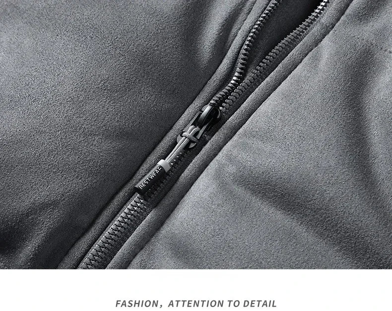 Men's Fleece-Lined Deerskin Velvet Parka | Winter Jacket