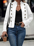 Women Classic Buttoned Jacket | Elegant Tailored Fit Outerwear