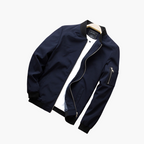 Navy blue jacket on a white background