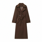 Women's Diana Tricot Trench Coat | Elegant Burgundy Outerwear