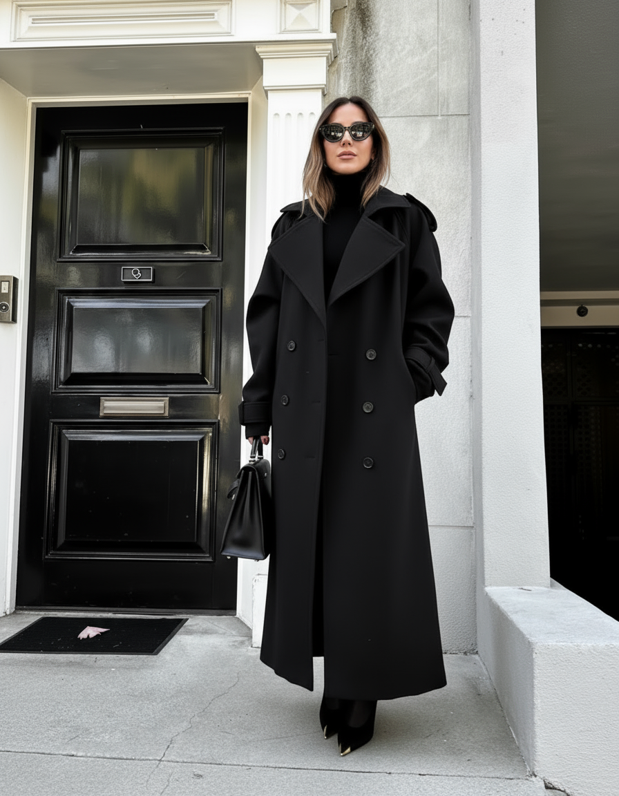 Women's Diana Tricot Trench Coat | Elegant Burgundy Outerwear