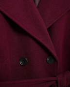 Women's Diana Tricot Trench Coat | Elegant Burgundy Outerwear