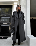 Women's Diana Tricot Trench Coat | Elegant Burgundy Outerwear