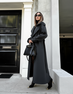 Women's Diana Tricot Trench Coat | Elegant Burgundy Outerwear