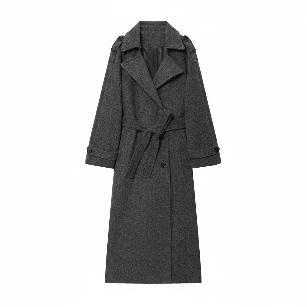 Women's Diana Tricot Trench Coat | Elegant Burgundy Outerwear