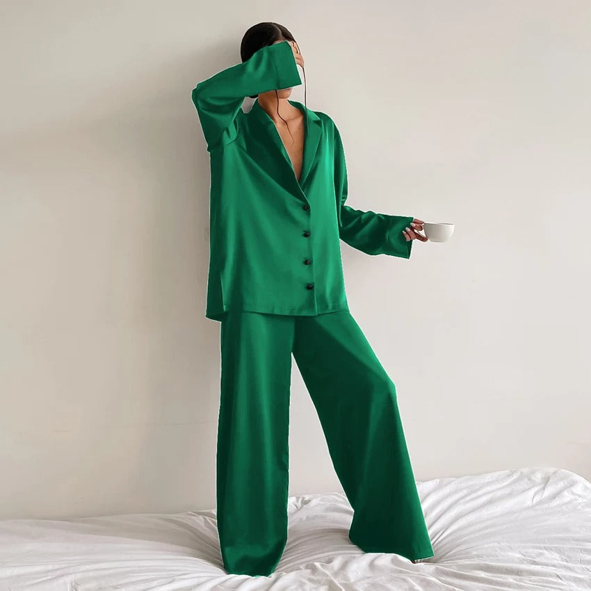 Women’s Ultra Luxe Silk Wide-Leg Pajama Set