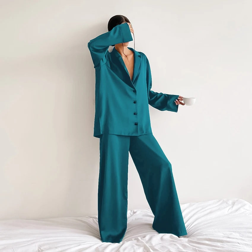 Women’s Ultra Luxe Silk Wide-Leg Pajama Set