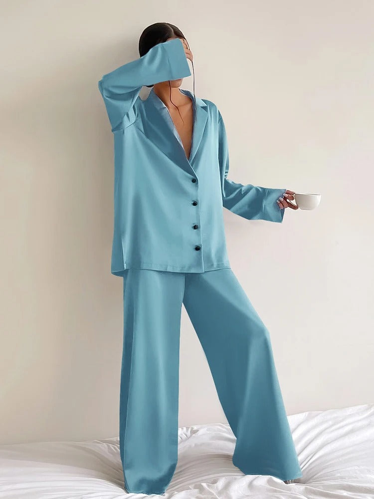 Women’s Ultra Luxe Silk Wide-Leg Pajama Set