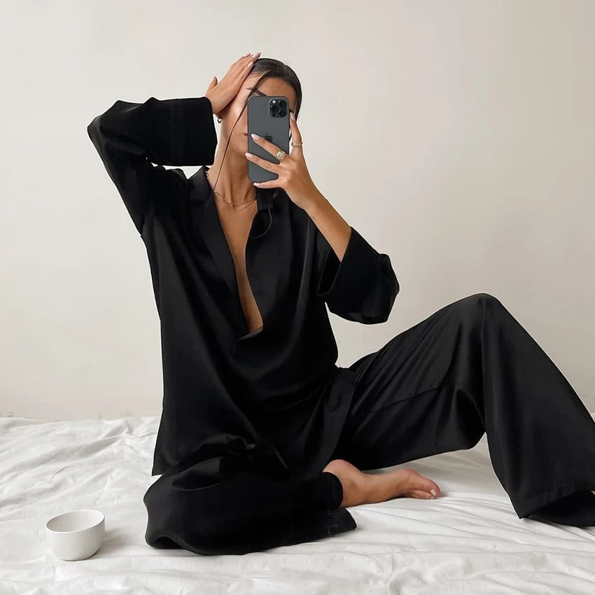 Women’s Ultra Luxe Silk Wide-Leg Pajama Set