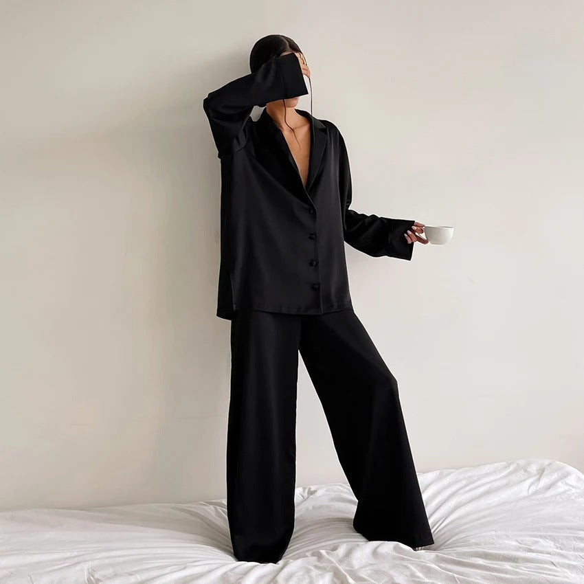 Women’s Ultra Luxe Silk Wide-Leg Pajama Set