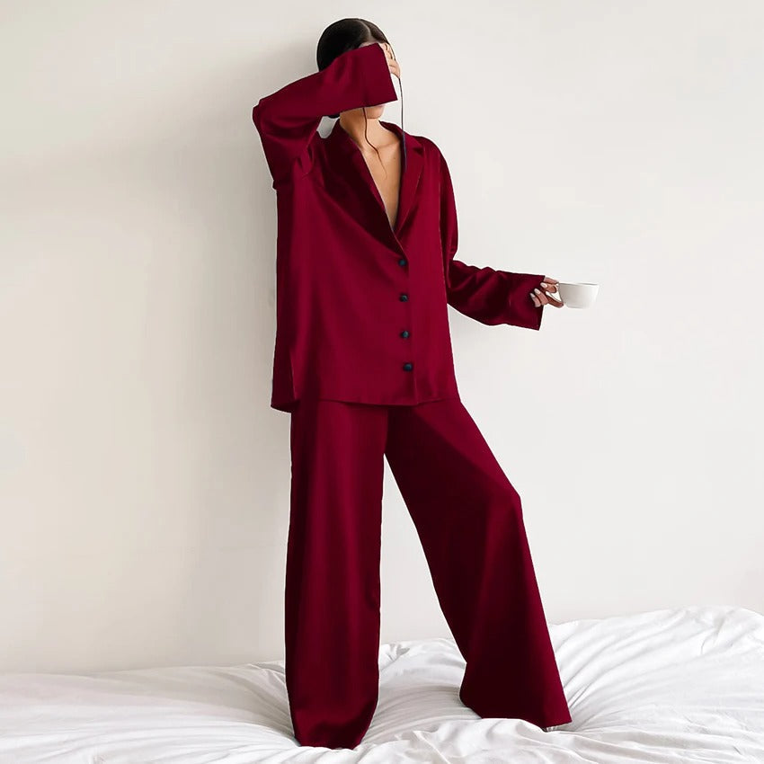 Women’s Ultra Luxe Silk Wide-Leg Pajama Set
