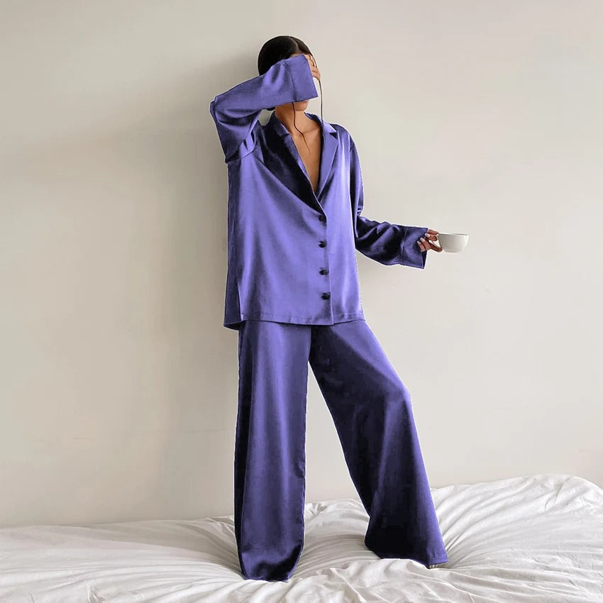 Women’s Ultra Luxe Silk Wide-Leg Pajama Set