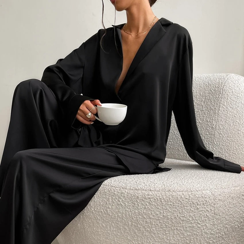 Women’s Ultra Luxe Silk Wide-Leg Pajama Set