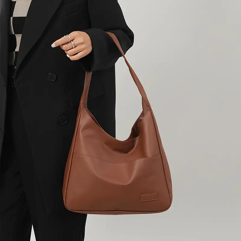 Vegan Leather Hobo Bag With Spacious Interior For Everyday