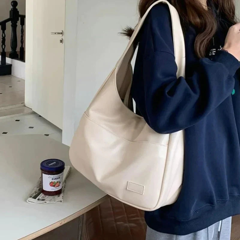 Vegan Leather Hobo Bag With Spacious Interior For Everyday