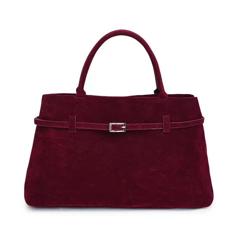 Versatile Suede Tote Bag for Everyday Use and Travel