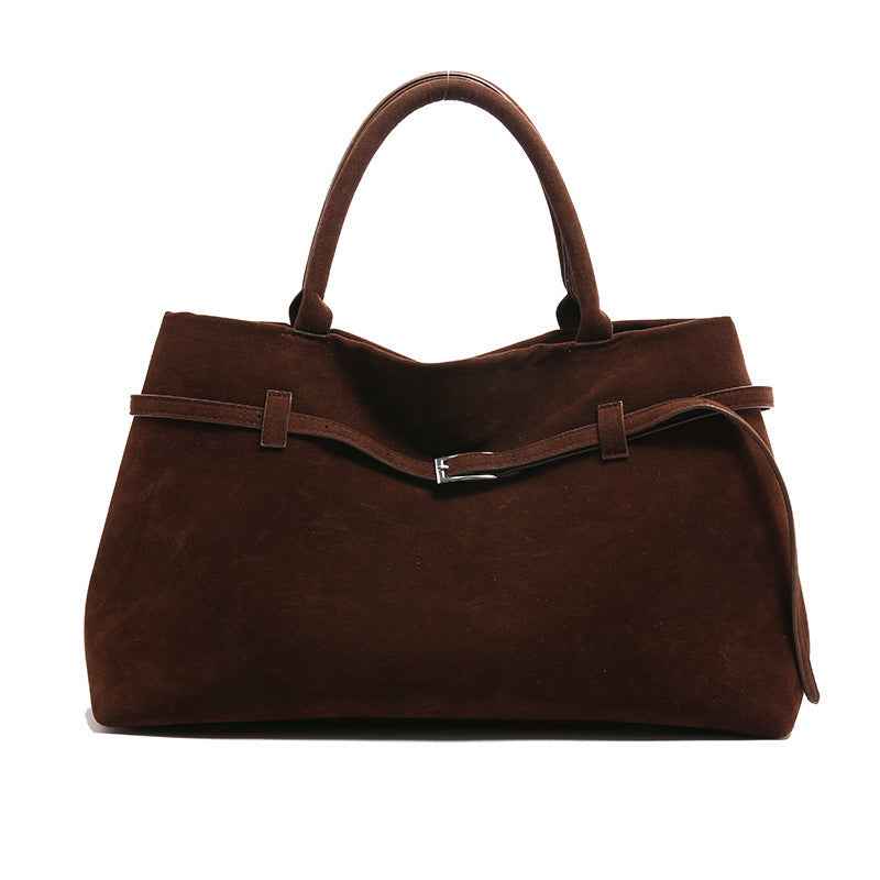 Versatile Suede Tote Bag for Everyday Use and Travel