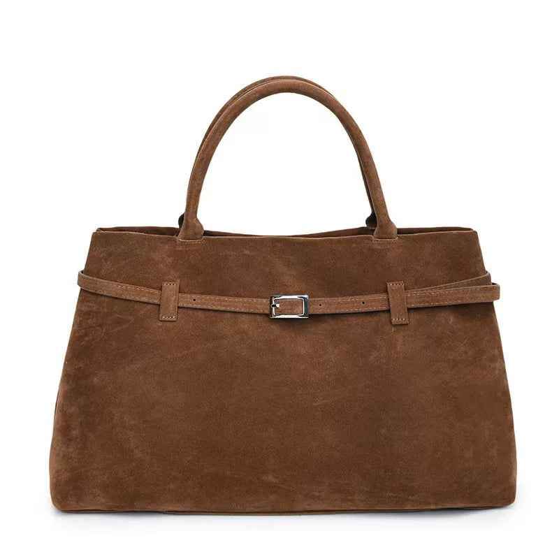 Versatile Suede Tote Bag for Everyday Use and Travel